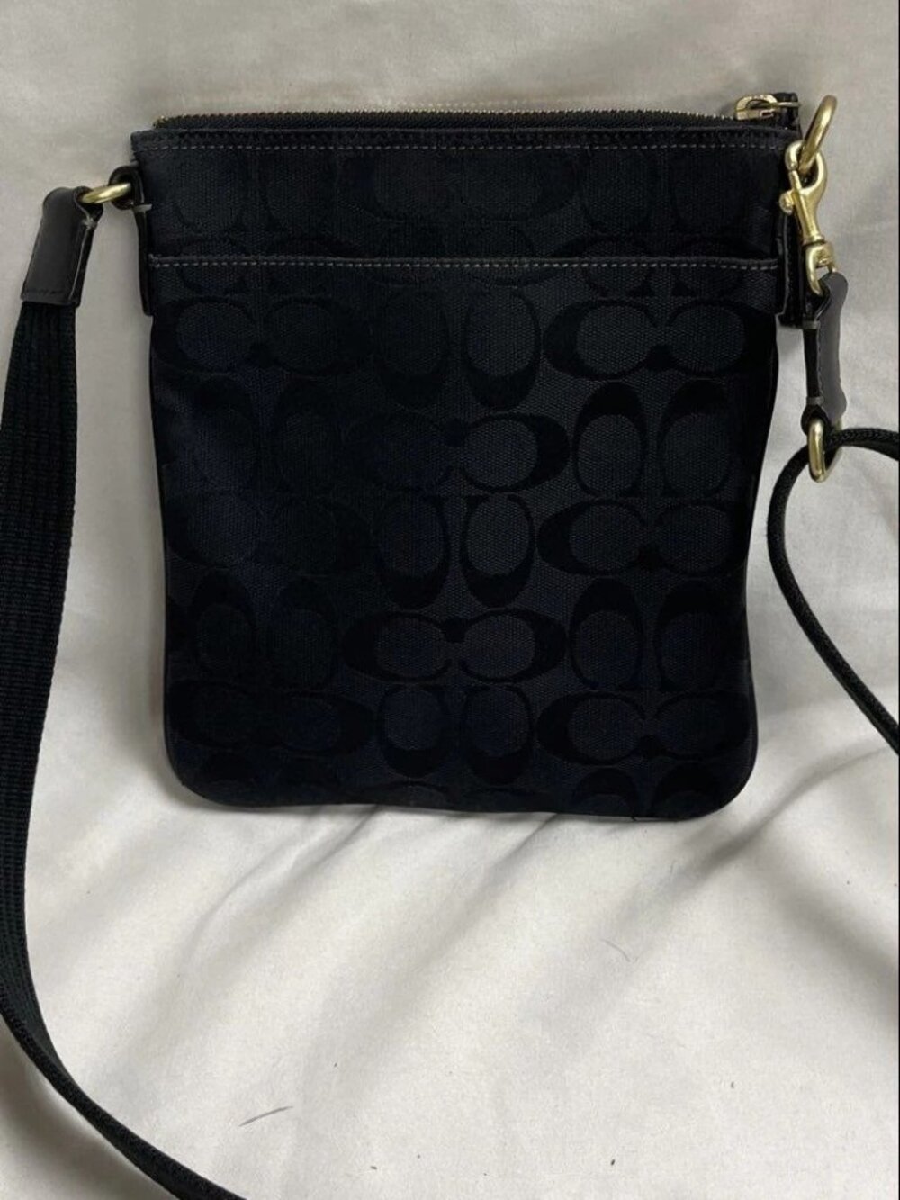 Coach Black Signature Canvas Crossbody Bag - Picture 4 of 5